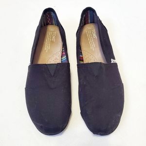 Toms Canvas Slip on Shoes Solid Black